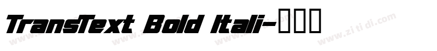 TransText Bold Itali字体转换